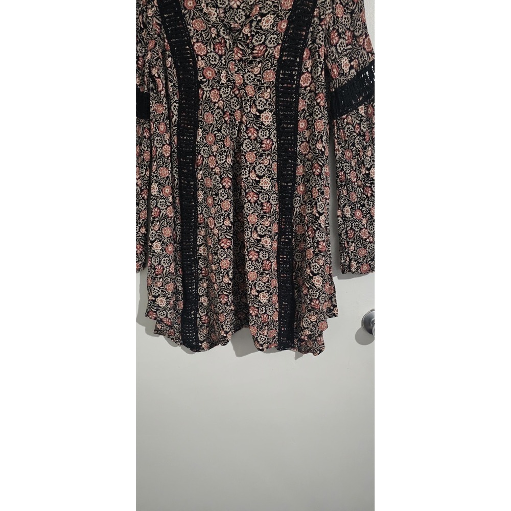 Knox Rose Swing Dress Womens M Lagenlook Bohemian‎ Cottagecore Floral Crotchet - Picture 8 of 11